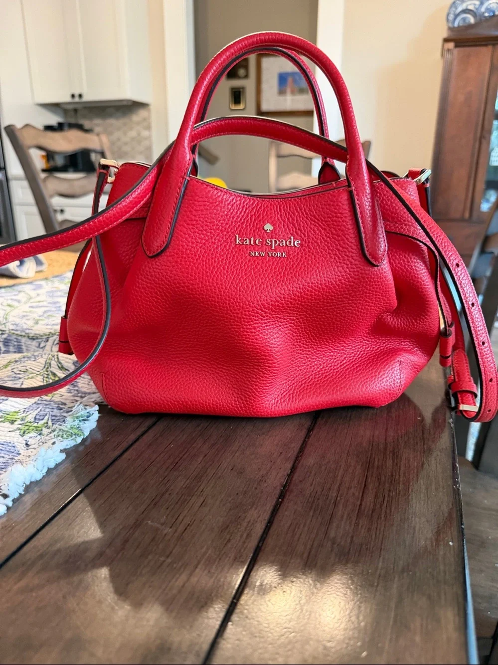 kate spade structured pebbled